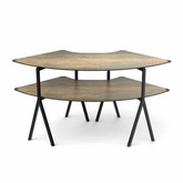 Rosseto Modulite™ 2-Level Quarter Round Tables System Black Frame Kit